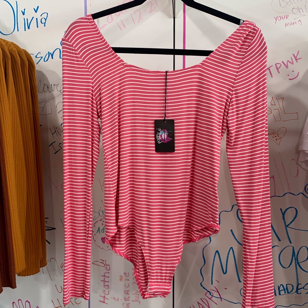 Peach love body suit